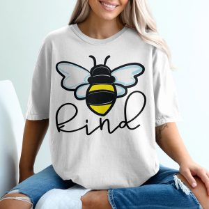 Bee Kind T-Shirt, Kindness Shirt, Cute Honeybee Tee, Inspirational T Shirt, Positive Vibes Clothing, Graphic Tee, Gift for Her, Bee Lover