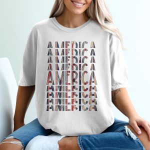 Patriotic America T-Shirt, USA Pride Tee, American Flag Shirt, Patriotic Design, 4th of July T-Shirt, USA Celebration T-Shirt