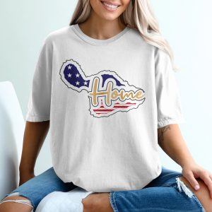 Maui Home T-Shirt, Island Souvenir Shirt, Hawaii T Shirt, Vacation Tee, American Flag Souvenir, United States T Shirt, USA Tee