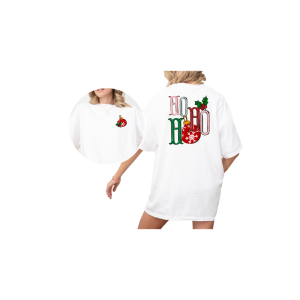 Ho Ho Ho Christmas T-Shirt, Holiday T Shirt, Ornament Tee, Christmas Ornament Shirt, Xmas Shirt, Seasonal T-shirt, Gift Idea