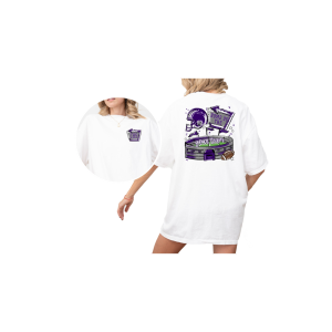 School Team Spirit TShirt, Football Stadium Shirt, Your Team Shirt, Sporty Fan Tee, Game Day TShirt, Custom School T-Shirt, Purple TShirt