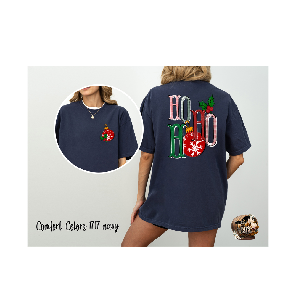 Ho Ho Ho Christmas T-Shirt, Holiday T Shirt, Ornament Tee, Christmas Ornament Shirt, Xmas Shirt, Seasonal T-shirt, Gift Idea - Image 3