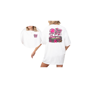 Custom Football T Shirt, Personalized Team Name Tee, Home of the Team, School Spirit, Game Day Shirt, Pink Stadium Tee