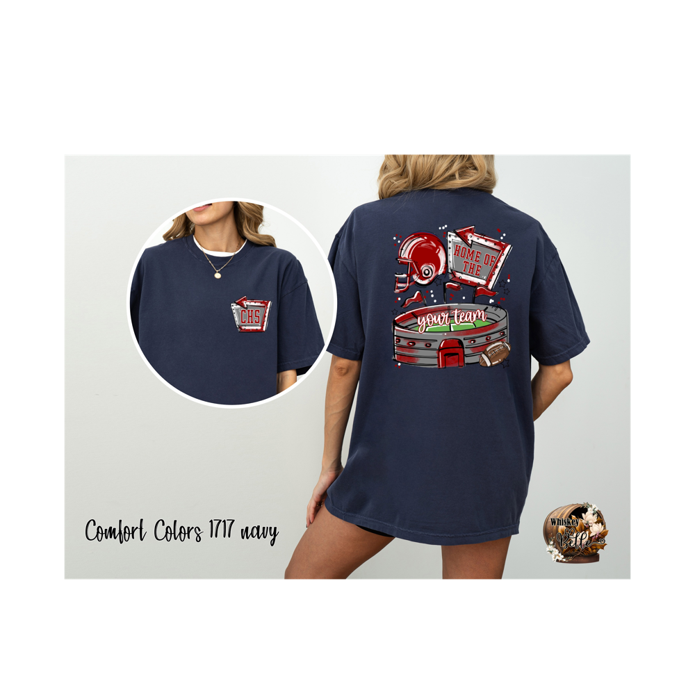Your Team T-Shirt, Football Stadium Shirt, College T-Shirt, Game Day Apparel, Home Of The Team Tee, Sport Fan T-Shirt, College Football Tee - Image 3
