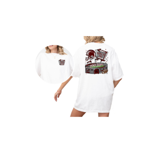 Custom High School Football T-Shirt, Stadium Design, Your Team Name, Back To School, Spirit Wear, Game Day T-Shirt, College T-Shirt