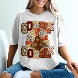 Gobble Gobble T-Shirt, Thanksgiving T-Shirt, Cute Turkey Tee, Fall T-Shirt, Holiday Apparel, Thanksgiving Gift, Seasonal Shirt