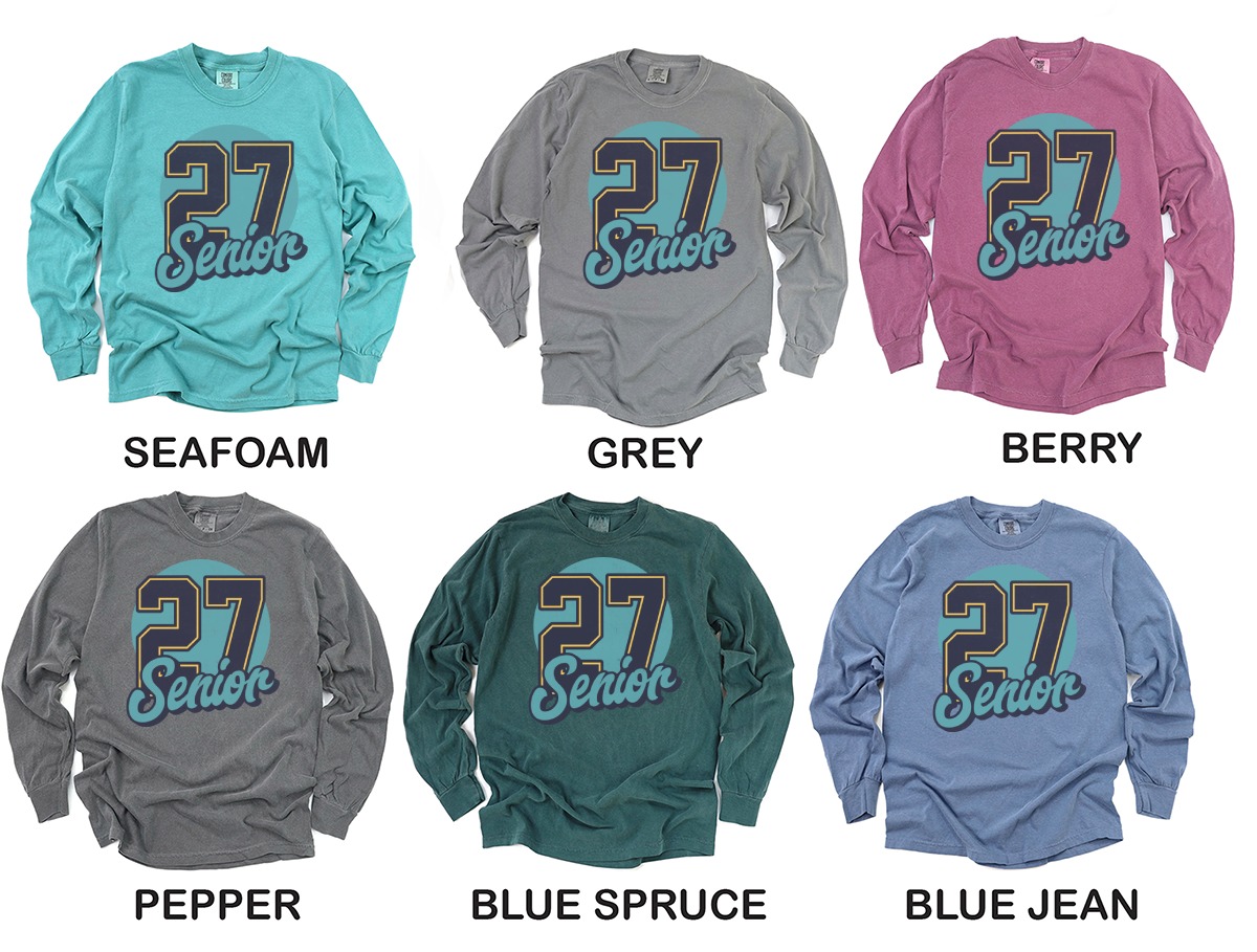 Senior 2027 Long Sleeve T-Shirt, Graduation Year Tee, Class of 2027 Shirt, High School Senior Gift, College Bound, Celebrate Senior Year - Image 3
