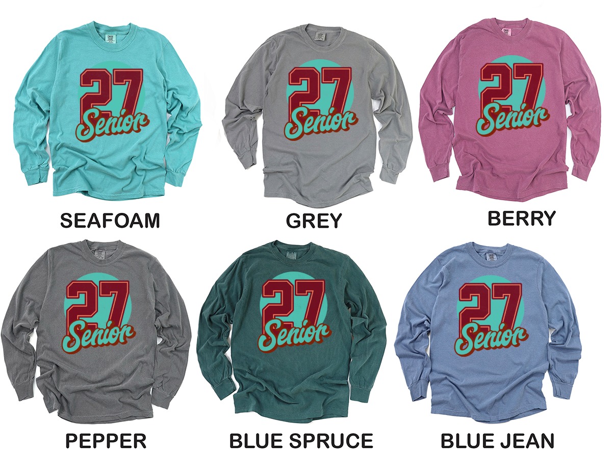Senior 2027 Long Sleeve T-Shirt, Class of 2027 Tee, Graduation Gift, High School Senior, College Senior Shirt, Last First Day Shirt - Image 3