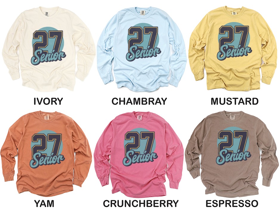 Senior 2027 Long Sleeve T-Shirt, Graduation Year Tee, Class of 2027 Shirt, High School Senior Gift, College Bound, Celebrate Senior Year - Image 4