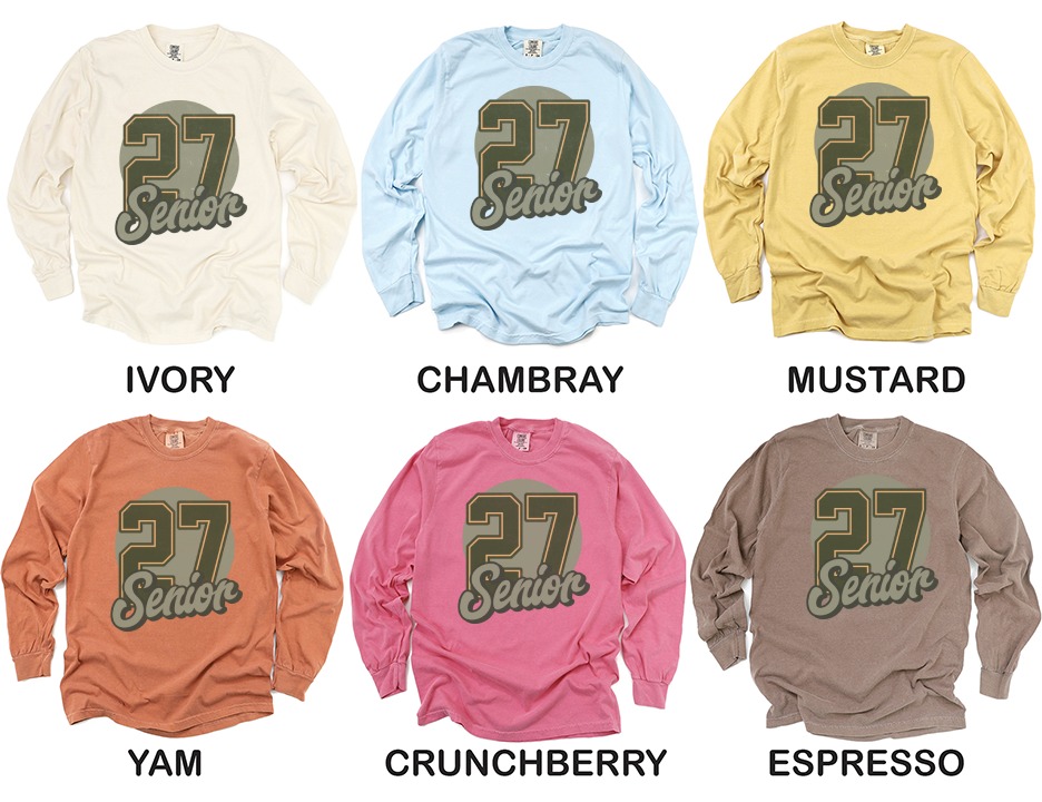 Senior 2027 Long Sleeve T-Shirt, Graduation Gift, Class of 2027 Shirt, High School Graduation Tee, College Graduation Shirt - Image 4