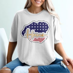 Home State USA T-Shirt, Patriotic American Gift, State Pride Apparel, Home Sweet Home, USA Flag T-Shirt, Stars and Stripes