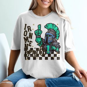 Iron Men Pride T-Shirt, Spartan Warrior Tee, Funny Middle Finger, Number One, Sporty Team Gift, Motivational Graphic, Custom Design