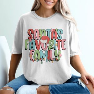 Santas Favorite Family T-Shirt, Christmas Family Tee, Holiday T Shirt, Santa Hat Shirt, Family Matching Shirts, Christmas Gift Idea