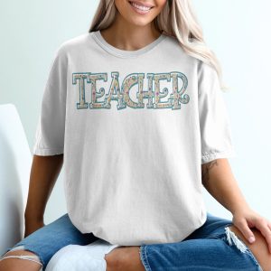 Teacher T-Shirt, Floral Teacher Shirt, Teacher Appreciation Gift, Cute Teacher Tee, Back to School Shirt, Gift for Teacher