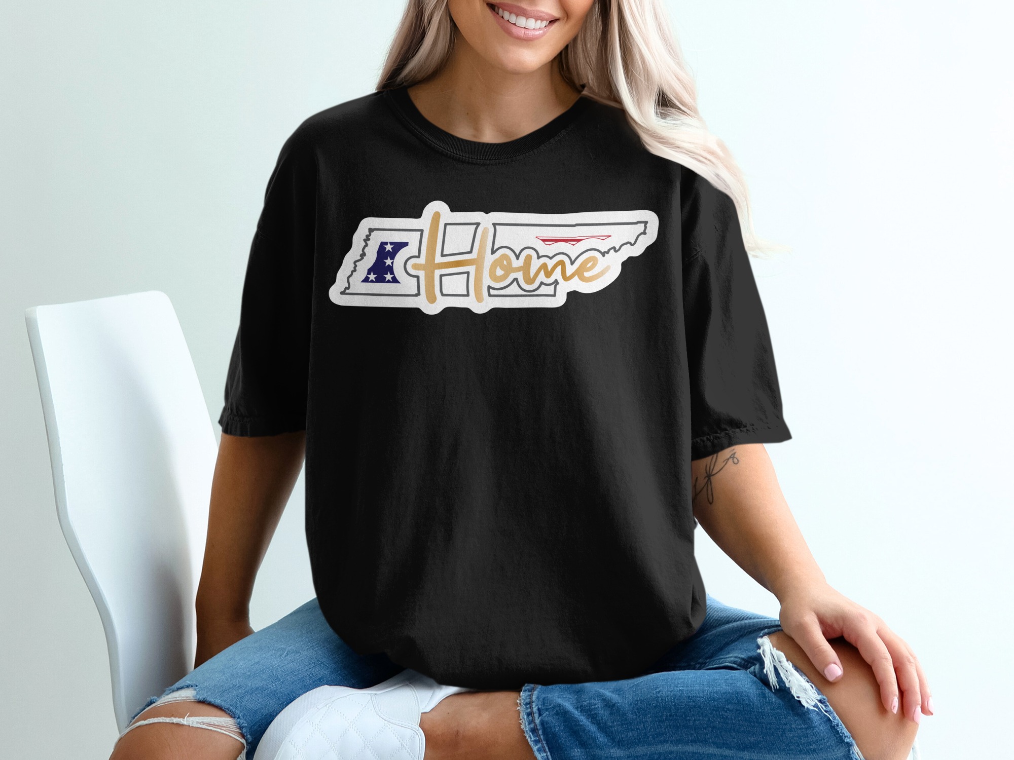 Tennessee Home T-Shirt, State Pride Gift, Southern Home Shirt, State Flag Tee, Tennessee Souvenir Tee, Tennessee Roots Shirt - Image 2