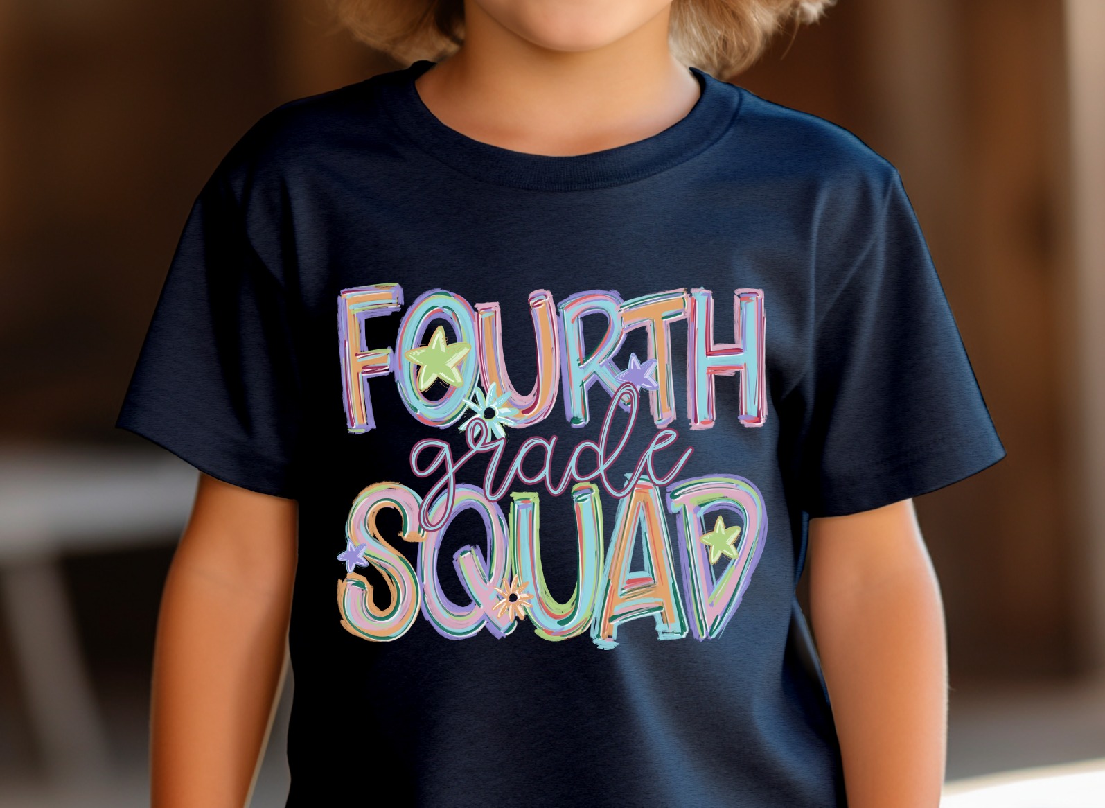 Fourth Grade Squad T-Shirt, Back to School Shirt, Colorful Fourth Grade Shirt, Elementary School Tee, Student Shirt, Teacher Shirt