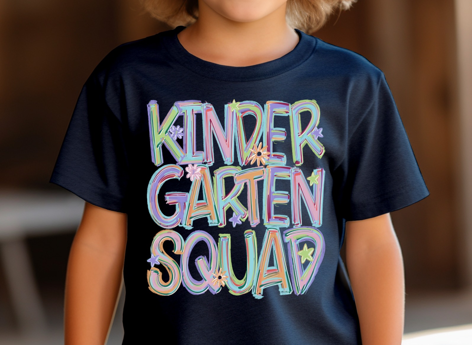 Kindergarten Squad T-Shirt, Back to School T-Shirt, Colorful First Day T-Shirt, Cute School Tee, School Outfit T-Shirt, Kids T-Shirt