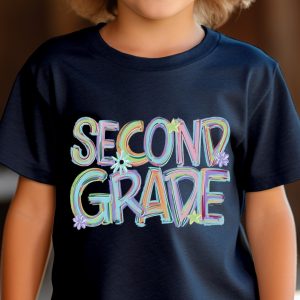 Second Grade T-Shirt, Back to School Shirt, Elementary School Tee, Colorful Graphic, Kids T-Shirt, Second Grade Student, First Day Shirt