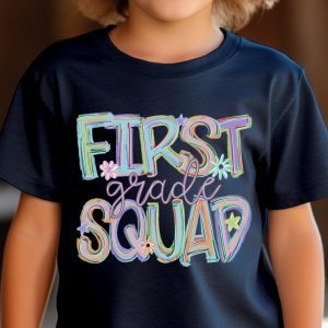 First Grade Squad T-Shirt, Back to School Shirt, Colorful Design, Elementary School Tee, Teacher Gift, Student Apparel