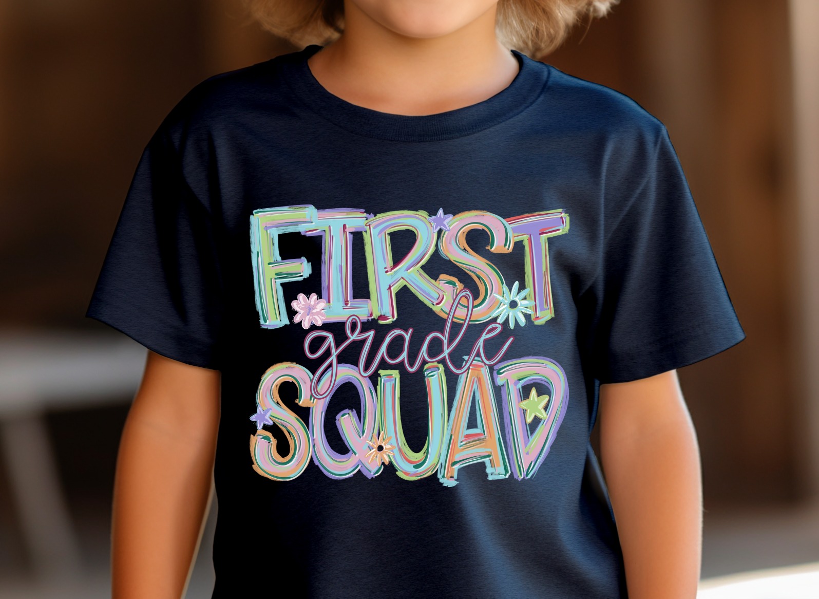 First Grade Squad T-Shirt, Back to School Shirt, Colorful Design, Elementary School Tee, Teacher Gift, Student Apparel