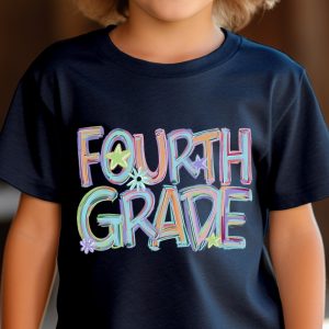 Fourth Grade T-Shirt, Back to School Shirt, School T-Shirt, Colorful Fourth Grade, Elementary School, Fourth Grade Teacher T-Shirt