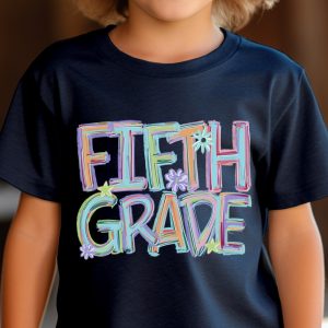 Fifth Grade T-Shirt, Colorful Back to School Tee, Student Shirt, Elementary School Gift, Class of 2024 T-Shirt, Cute Kid's T-Shirt
