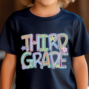Third Grade T Shirt, Colorful Back to School Tee, Elementary School Shirt, Cute Kids T Shirt, Third Grader Gift, Student Shirt