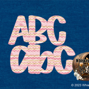 Christmas Preppy Alpha Set, Full Alphabet, Pink Chevron, Letters, Digital Download, Sublimation Design, Clip Art, Monogram Font