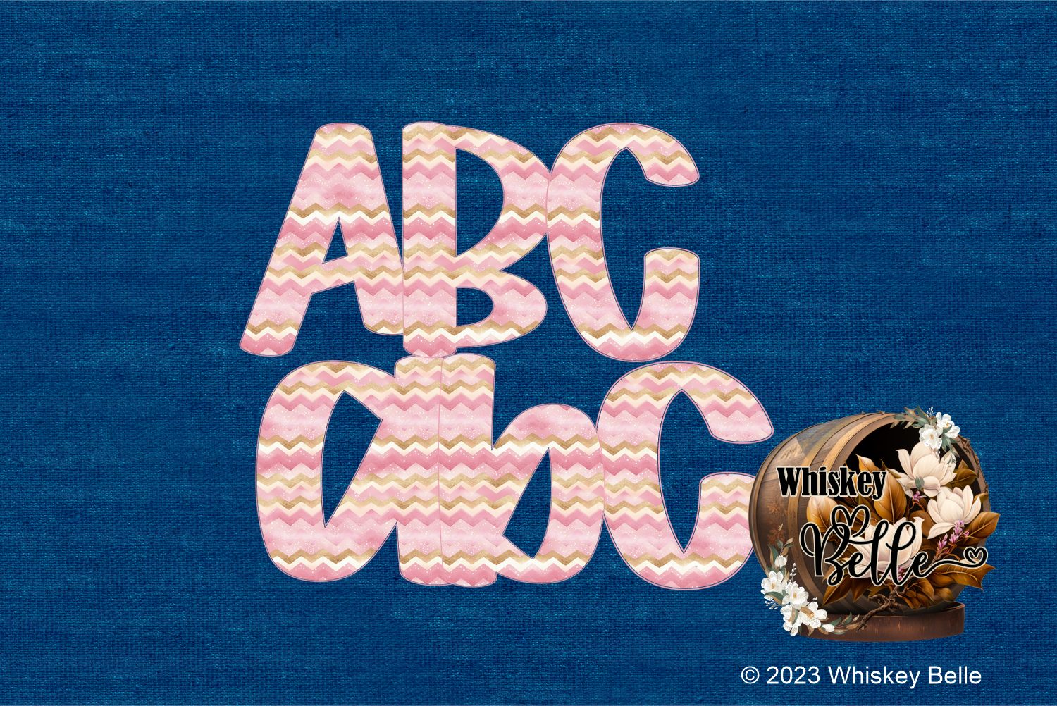 Christmas Preppy Alpha Set, Full Alphabet, Pink Chevron, Letters, Digital Download, Sublimation Design, Clip Art, Monogram Font