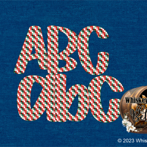 Christmas Preppy Alpha Set, Full Alphabet, Festive Letters, Holiday Font, Red Green Plaid, Digital Download, Sublimation Design