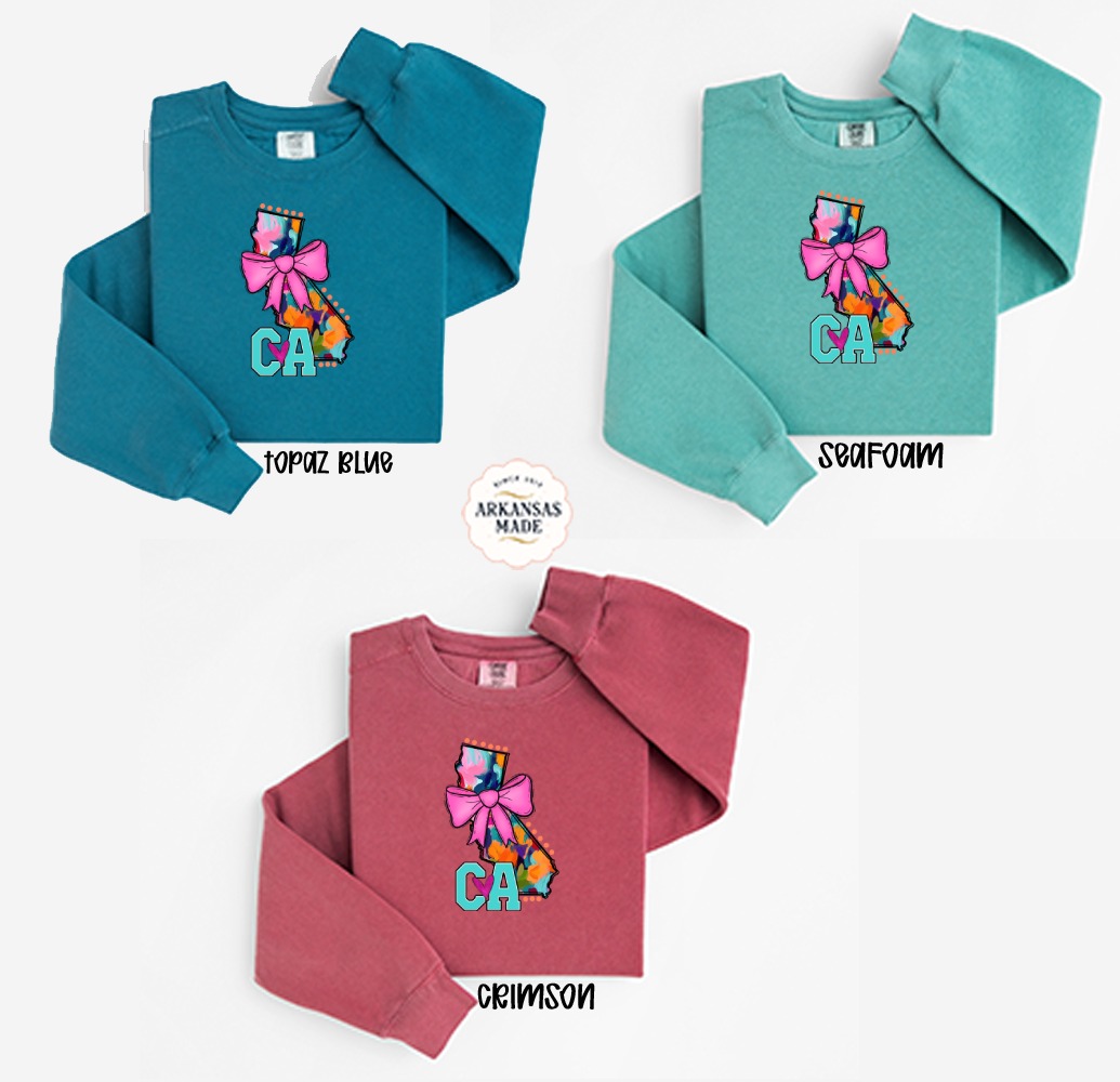 California Sweatshirt, Cali Love, State Pride Apparel, California Heart, Trendy State Sweatshirt, California Gift, State Sweatshirt, CA Gift - Image 2