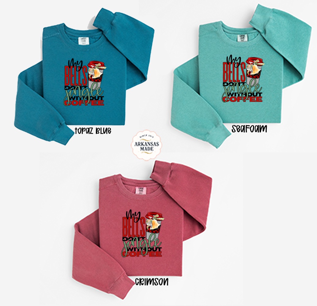 My Bells Dont Jingle Sweatshirt, Funny Coffee Sweatshirt, Holiday Sweatshirt, Cute Christmas Sweatshirt, Holiday Gift, Xmas Coffee Lover - Image 2