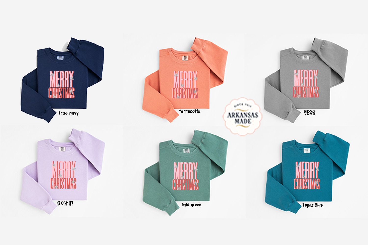 Merry Christmas Sweatshirt, Holiday Sweatshirt, Christmas Gift, Festive Winter Apparel, Snowflake Design Sweatshirt - Image 5