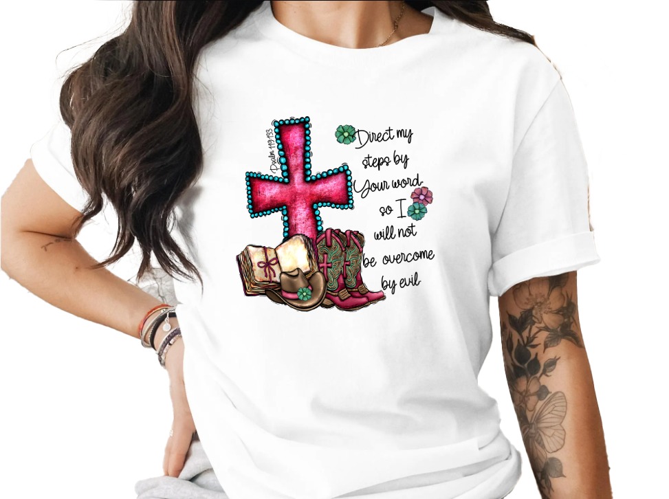 Direct my steps by your word Religious Graphic T-Shirt