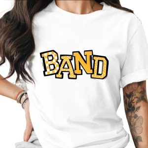 Band T-Shirt, Band Design Tee, Music Lover Shirt, Band Graphic Tee, Gift for Band Member, Band Fan Apparel, Yellow Band Shirt
