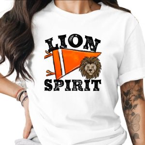 Lion Spirit T-Shirt, Mascot Shirt, School Spirit Wear, Pennant Tee, Game Day Apparel, Sports Fan Shirt, Team Pride Clothing