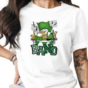Band T-Shirt, Musical Instruments Tee, Marching Band Shirt, Music Lover Gift, Band Geek Apparel, St Patrick's Day T-Shirt, Green Band Tee