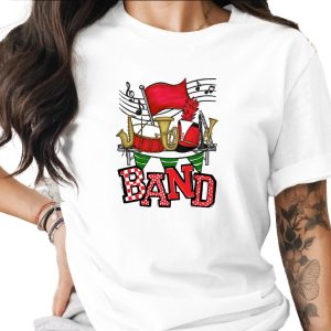 Marching Band T-Shirt, Music Lover Tee, Band Instruments Graphic Shirt, Band Mom Dad Gift, School Band Shirt, Musician TShirt, Band Geek