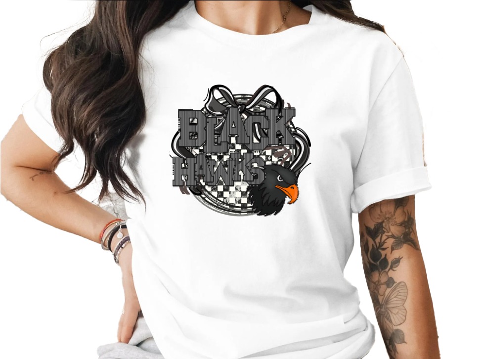 Black Hawks T-Shirt, Cool Bird T-Shirt, Graphic Tee, Gift for Him, Gift for Her, Bird Lover T-Shirt, Animal Tee, Stylish Shirt