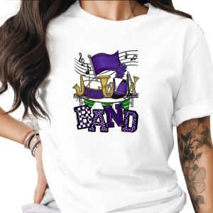 Mardi Gras Band T-Shirt, Purple Gold Shirt, Music Lover Tee, New Orleans Style, Festive Shirt, Parade Season Shirt, Marching Band Gift