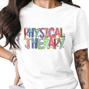 Physical Therapy TShirt, Colorful Therapist Gift, PT Appreciation Tee, Heart Accents, Unique Therapy Shirt, Cute Physical Therapy Shirt