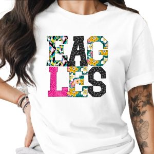Eagles T-Shirt, Fun Pattern Tee, Novelty Shirt, Unique Eagles Design, Stylish Eagles Apparel, Trendy T Shirt, Gift Idea, Fashionable Top