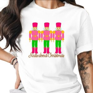 Nutcracker T-Shirt, Christmas T-Shirt, Holiday Tee, Nuts About Christmas, Festive Shirt, Winter Apparel, Holiday Gift, Christmas Gift
