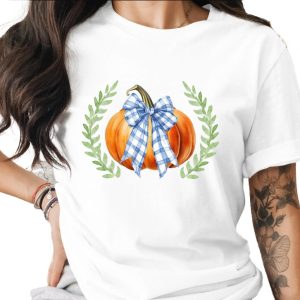 Pumpkin Bow T-Shirt, Autumn T Shirt, Fall T Shirt, Pumpkin Shirt, Cute Fall Shirt, Fall Outfit, Pumpkin Bow, Harvest T Shirt