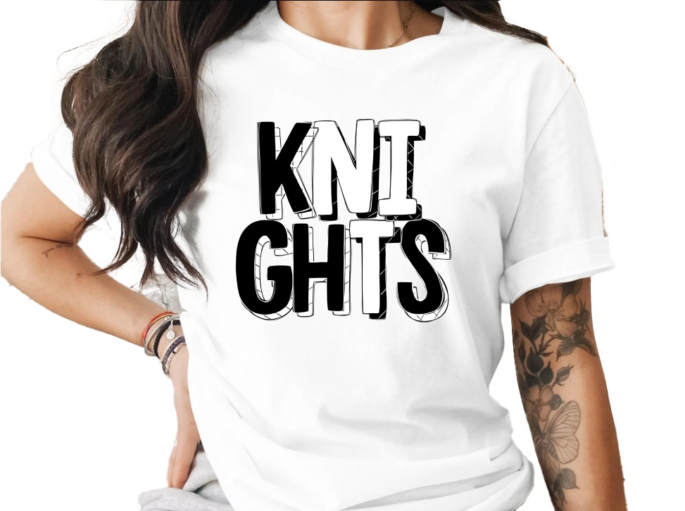 Knights Graphic Round Neck Casual Style T-Shirt product type