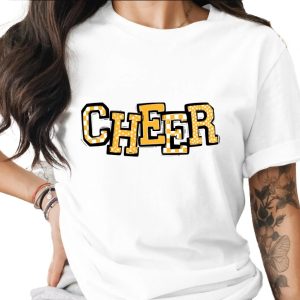 Cheer T-Shirt, Cheerleader Gift, Game Day Shirt, Spirit Wear Tee, High School T-Shirt, Cheerleading Squad, Cheer Mom Shirt