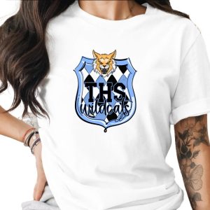 THS Wildcats T-Shirt, School Spirit Shirt, Wildcat Mascot Tee, Team Pride Apparel, Sports Fan Gift, Student Supporter Top