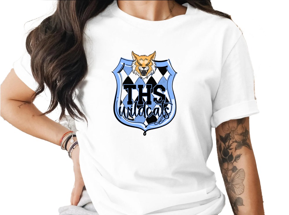 THS Wildcats T-Shirt, School Spirit Shirt, Wildcat Mascot Tee, Team Pride Apparel, Sports Fan Gift, Student Supporter Top