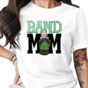 Band Mom T-Shirt, Marching Band Shirt, Band Parent Tee, Houndstooth Print, Supportive Mom Gift, Musical Ensemble Tee, Band Fan Gift