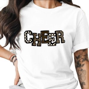 Cheer T-Shirt, Spirit Tee, Cheerleader Shirt, Game Day Apparel, Cheerful Design, Unique Graphic, Stylish Tee, Sporty Fashion, Cheer Squad